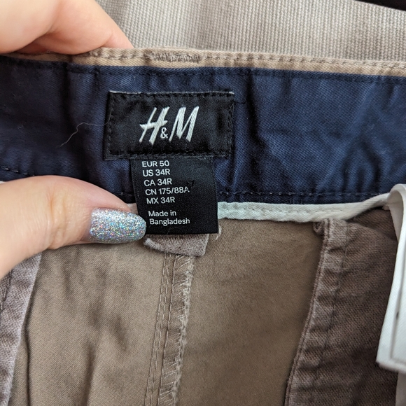 H&M Dark Khakis Button Fly - Picture 5 of 6
